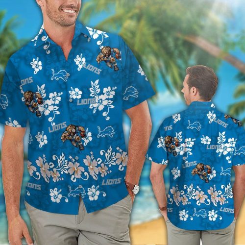 Detroit Lions Hawaiian Shirt Gift for Men Women #27