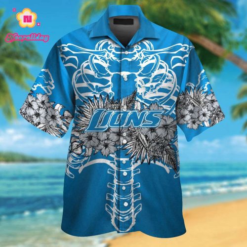 Detroit Lions Hawaiian Shirt Gift for Men Women #30