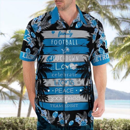 Detroit Lions Paradise Hawaii Shirt Gift
