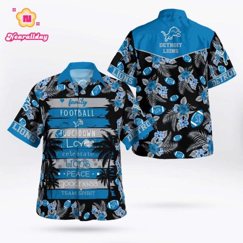 Detroit Lions Paradise Hawaii Shirt Gift