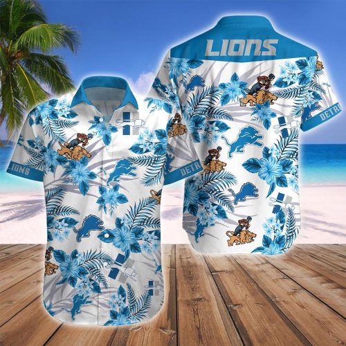 Detroit LionsNFL Floral Hawaii Shirt Gift