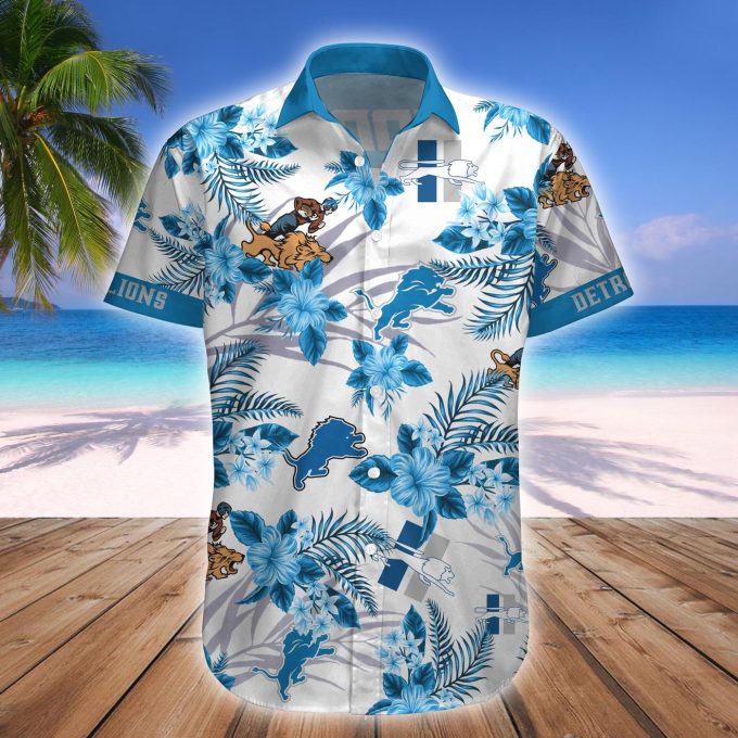 Detroit LionsNFL Floral Hawaii Shirt Gift