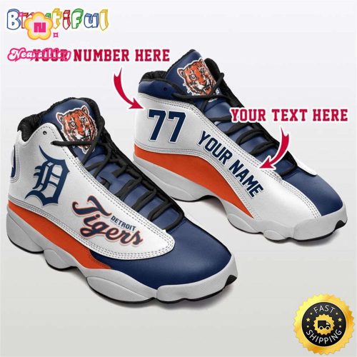 Detroit Tigers Air Jordan 13 Sneaker Custom For Fans  Unisex Shoes Gift