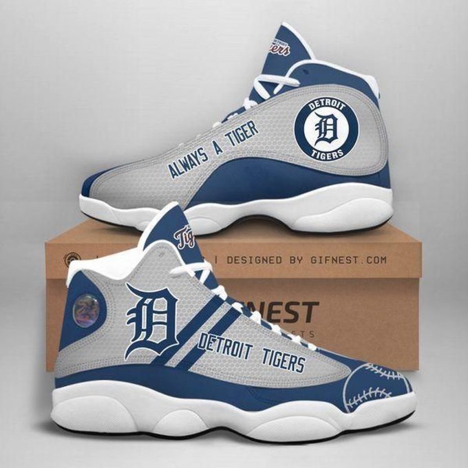Detroit Tigers Air Jordan 13 Sneaker Custom For Fans  Unisex Shoes Gift