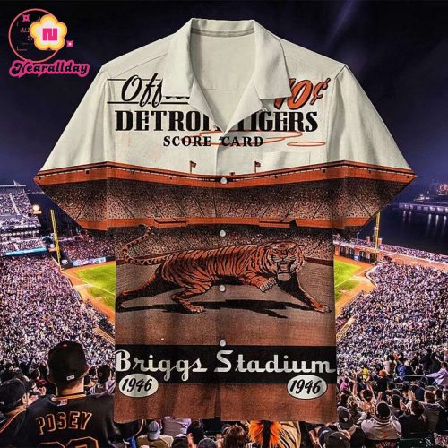 Vintage Detroit Tigers Hawaiian Shirt – Retro MLB Team Apparel