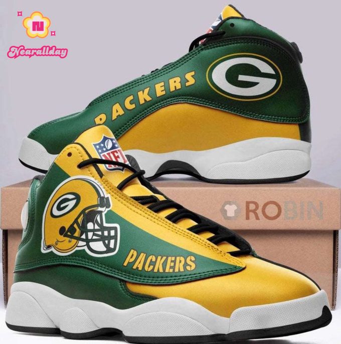 Green Bay Packers Air Jordan 13 Sneaker Custom For Fans Gift