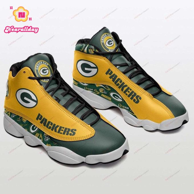 Green Bay Packers Air Jordan 13 Sneakers Sport Shoes For Men Women