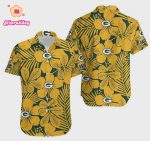 Green Bay Packers Flower Hawaiian Shirt