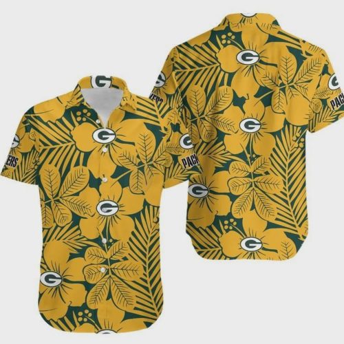 Green Bay Packers Flower Hawaiian Shirt