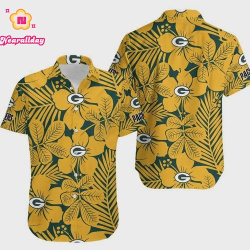 Green Bay Packers Flower Hawaiian Shirt