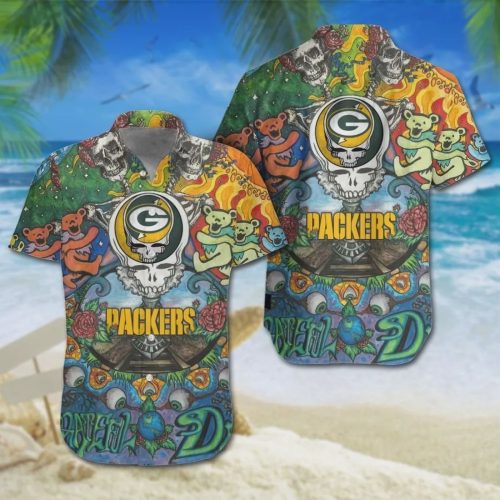 Green Bay Packers Grateful Dead Hawaiian Shirt