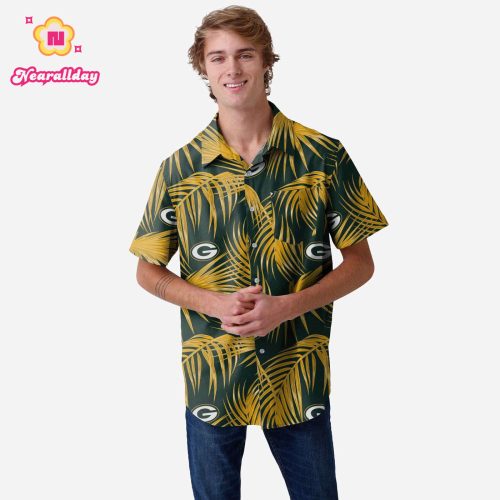 Green Bay Packers Hawaiian Button Up Shirt