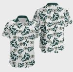 Green Bay Packers Logo And Leaves Hawaiian Shirt Green Bay Packers Logo And Leaves Hawaiian Shirt