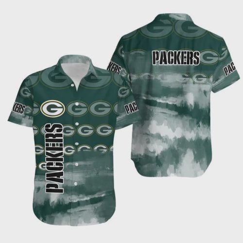 Green Bay Packers Logo Pattern Hawaiian Shirt V2