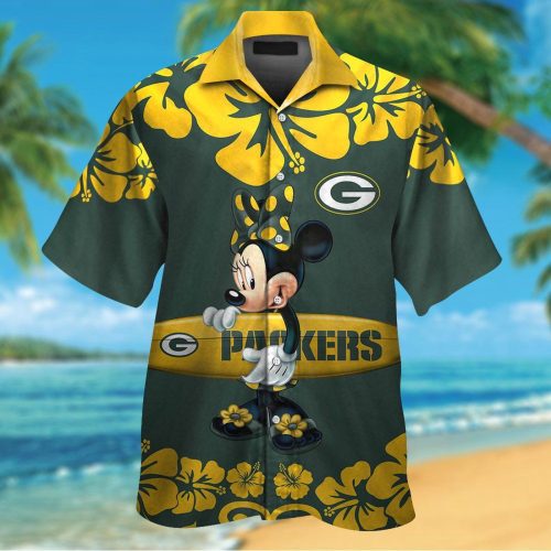 Green Bay Packers & Minnie Mouse Hawaiian Shirt