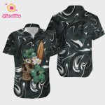 Green Bay Packers Skull And Hibiscus Hawaiian Shirt