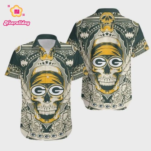 Green Bay Packers Skull Magic Hawaiian Shirt