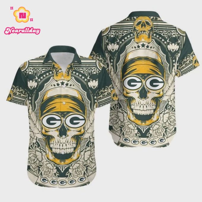 Green Bay Packers Skull Magic Hawaiian Shirt