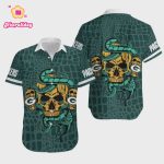 Green Bay Packers Snake And Skull Hawaiian Shirt