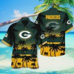 Green Bay Packers Tree Aloha Hawaiian Shirt