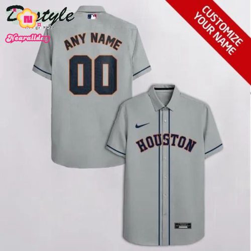 Custom Houston Astros Grey Hawaiian Shirt: Personalize Your Fan Gear!