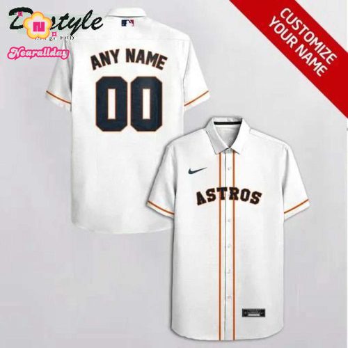 Custom Houston Astros Hawaiian Shirt - Personalized White MLB Fan Apparel