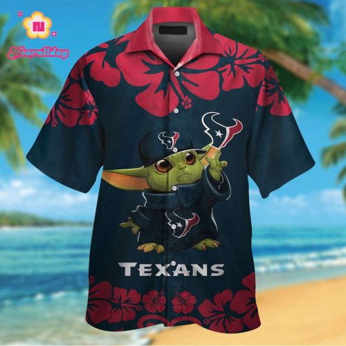Houston Texans & Baby Yoda Hawaiian Shirt