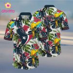 Houston Texans Floral Flower Hawaiian Shirt