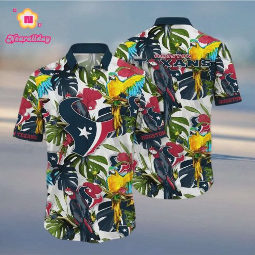 Houston Texans Floral Flower Hawaiian Shirt