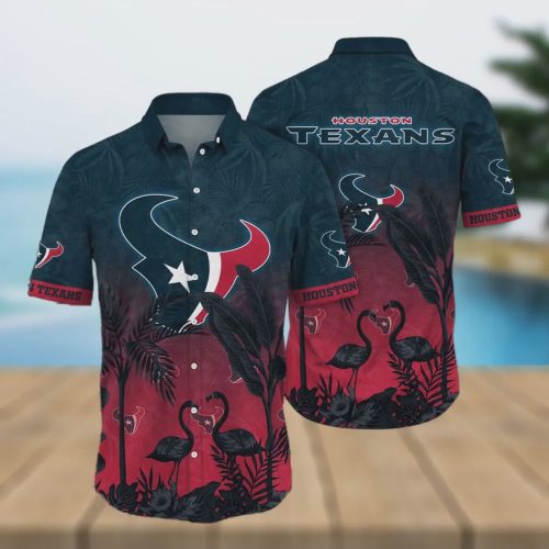 Houston Texans Flower Style Hawaiian Shirt