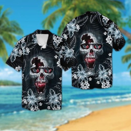 Houston Texans Skull Hawaiian Shirt