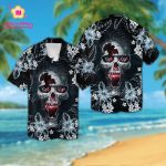 Houston Texans Skull Hawaiian Shirt