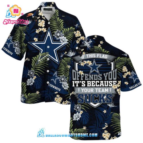 If This Flag Dallas Cowboys Tommy Bahama, Custom Dallas Cowboys Hawaiian Shirt For Lover, NFL Dallas Cowboys Aloha Shirt