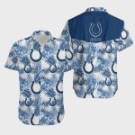 Indianapolis Colts Aloha Leaves Hawaiian Shirt