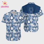 Indianapolis Colts Aloha Leaves Hawaiian Shirt