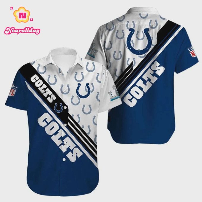 Indianapolis Colts Football Logo Hawaiian Shirt V1