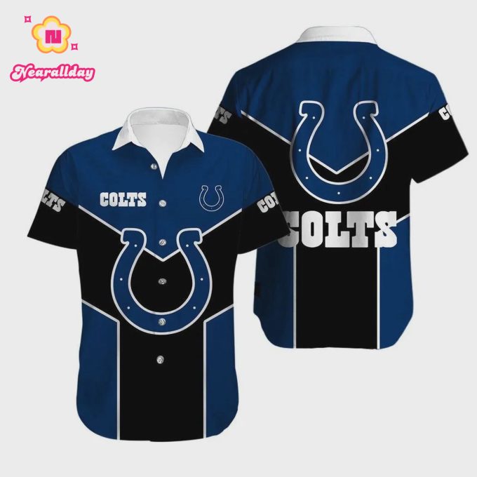 Indianapolis Colts Football Logo Hawaiian Shirt V3