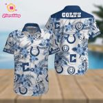 Indianapolis Colts Hibiscus Flowers Hawaiian Shirt