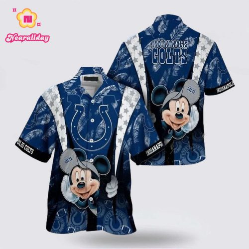 Indianapolis Colts Nfl Mickey Mouse Hawaiian Shirt For Fans