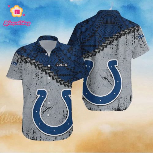 Indianapolis Colts Polynesian Tattoo Hawaiian Shirt