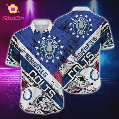 Indianapolis Colts US Flag Hawaiian Shirt