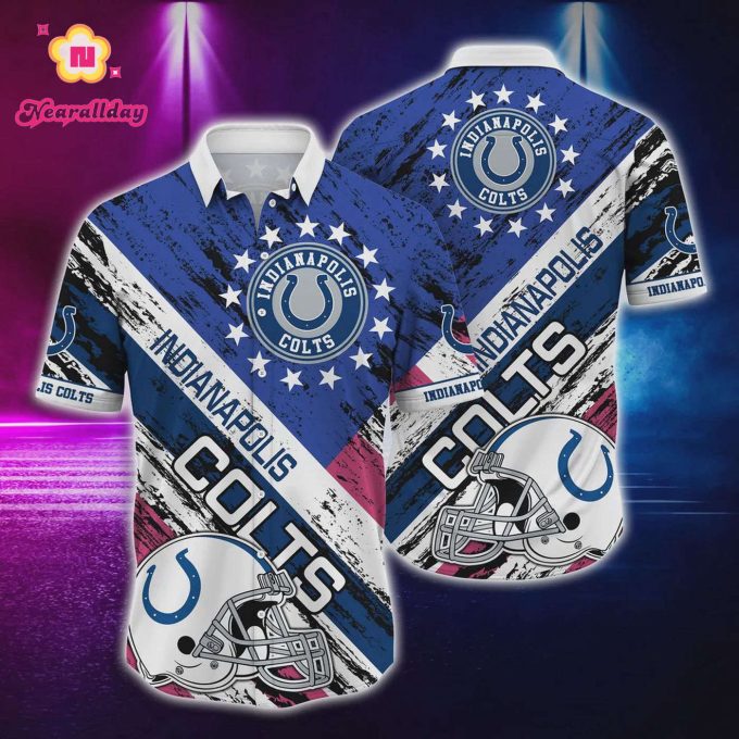 Indianapolis Colts US Flag Hawaiian Shirt