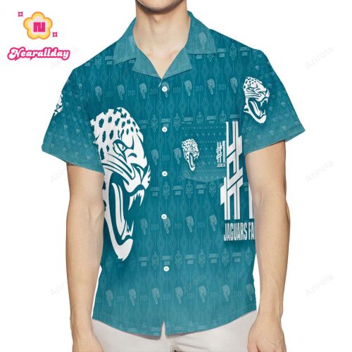 Jacksonville Jaguars Emblem v13 3D All Over Print Summer Beach Hawaiian Shirt With Pocket