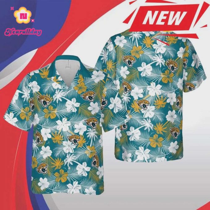 Jacksonville Jaguars Floral Football Aloha Hawaiian Shirt
