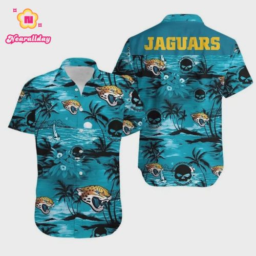 Jacksonville Jaguars Football Pattern Hawaiian Shirt