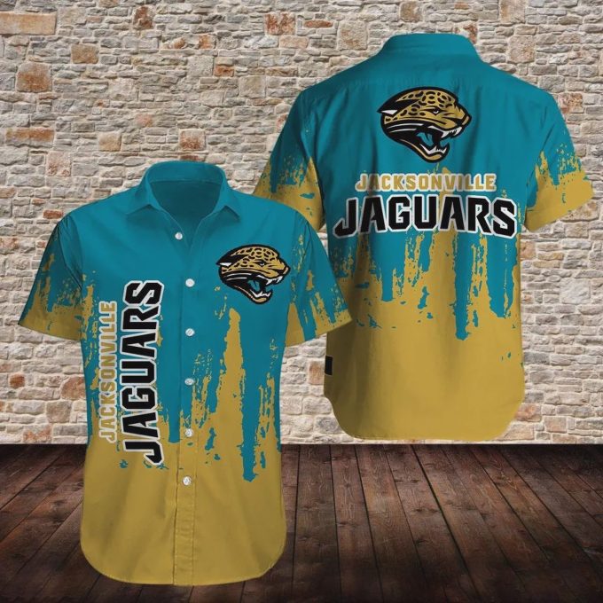Jacksonville Jaguars Logo Pattern Hawaiian Shirt V1
