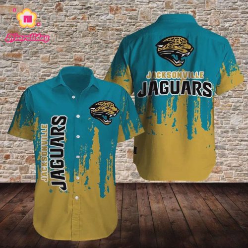 Jacksonville Jaguars Logo Pattern Hawaiian Shirt V1