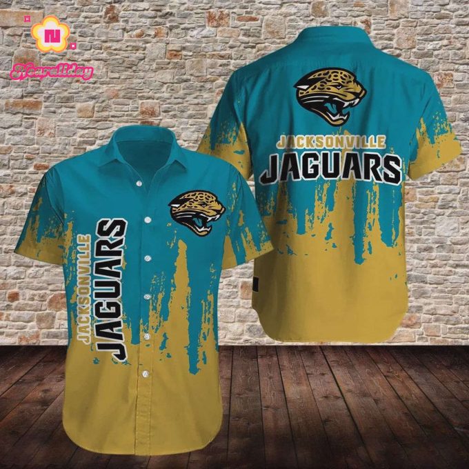 Jacksonville Jaguars Logo Pattern Hawaiian Shirt V1