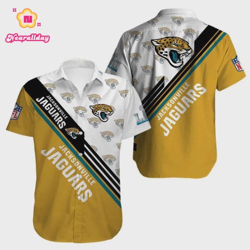 Jacksonville Jaguars Logo Pattern Hawaiian Shirt V2