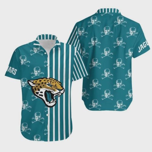 Jacksonville Jaguars Stripes And Skull Hawaiian Shirt